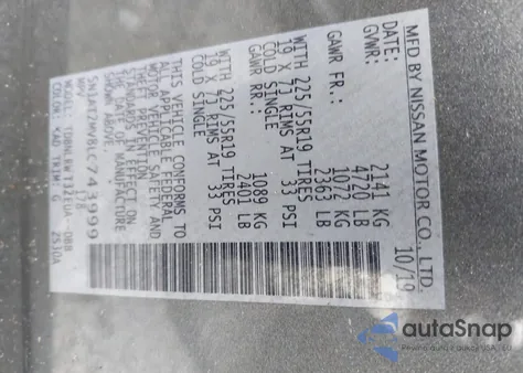 2020 Nissan Rogue Sl Intelligent Awd from USA, damaged, VIN 5N1AT2MV8LC743999